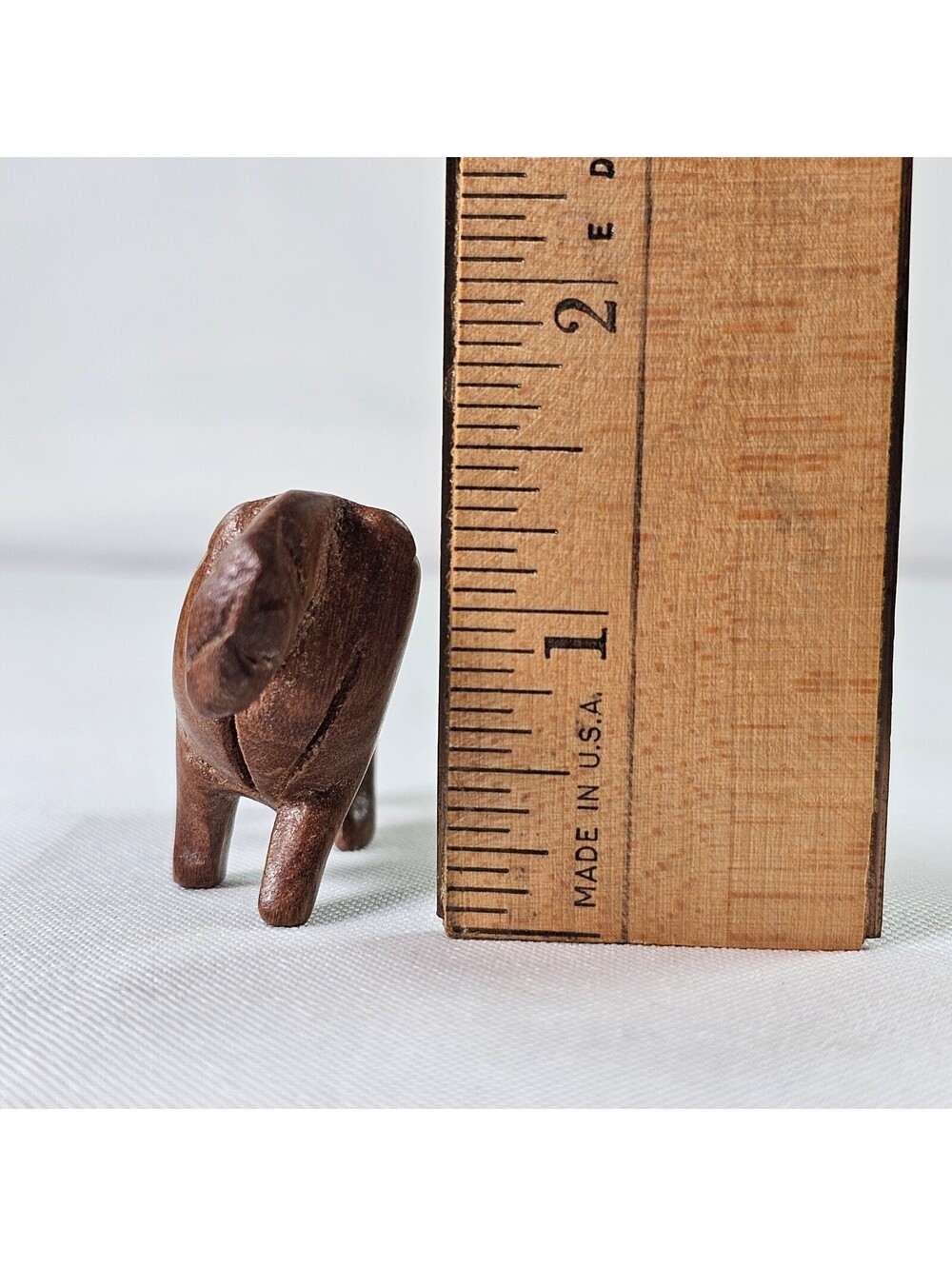 Vintage Hand Carved Wood Safari Animal Figurines Set of 6 Miniature Folk Art - Picture 9 of 15